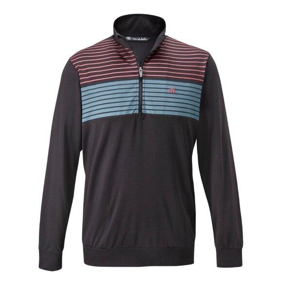Travis Mathew Other - Travis Mathew Long Sleeve Pullover Size M 1/4 Zip Pullover Stripes Golf Pockets
